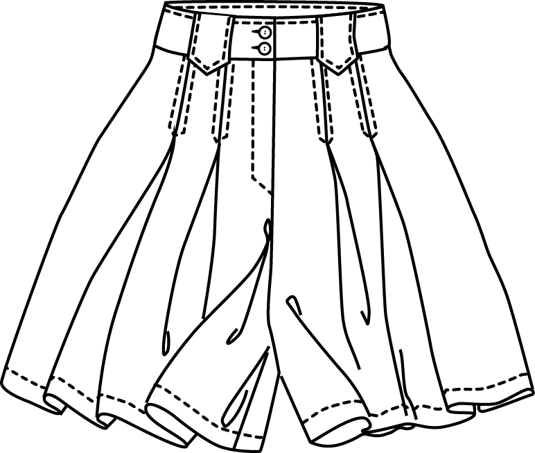 BermudasSketchFR 80's Bermudas or Culottes