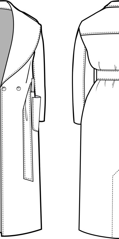 Wide Collared Overcoat