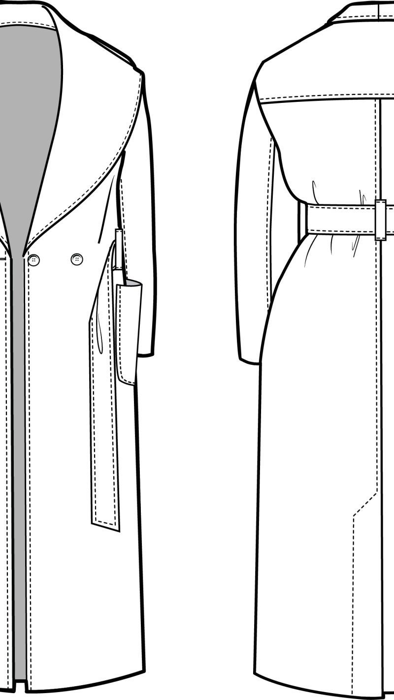 Wide Collared Overcoat