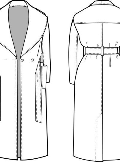 Wide Collared Overcoat