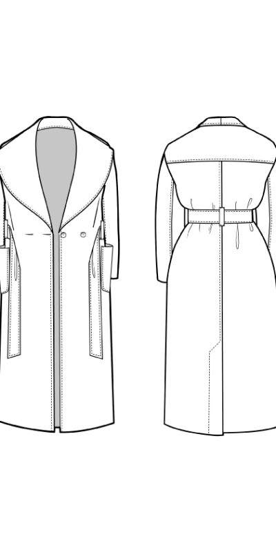 Wide Collared Overcoat